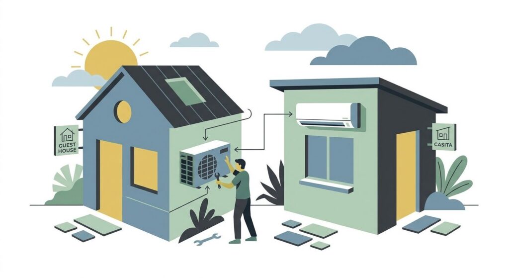 AC installation for guest houses and detached casitas
