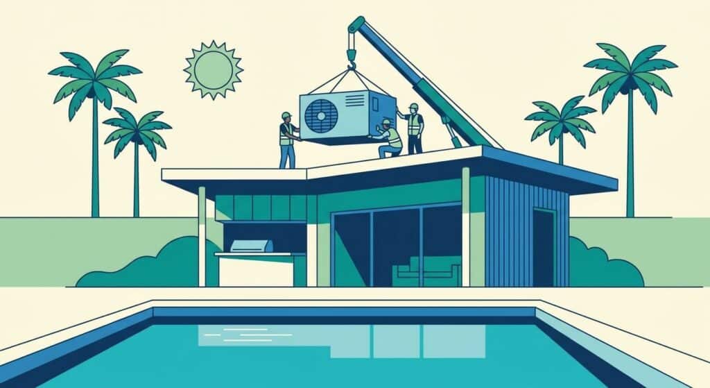 AC installation for pool houses and cabanas