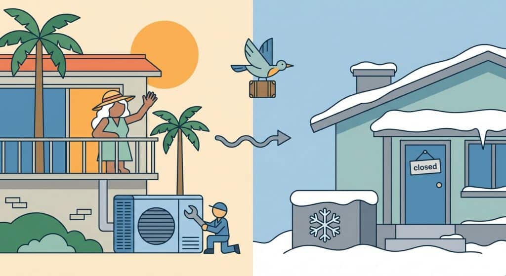 AC maintenance for snowbirds and seasonal residents