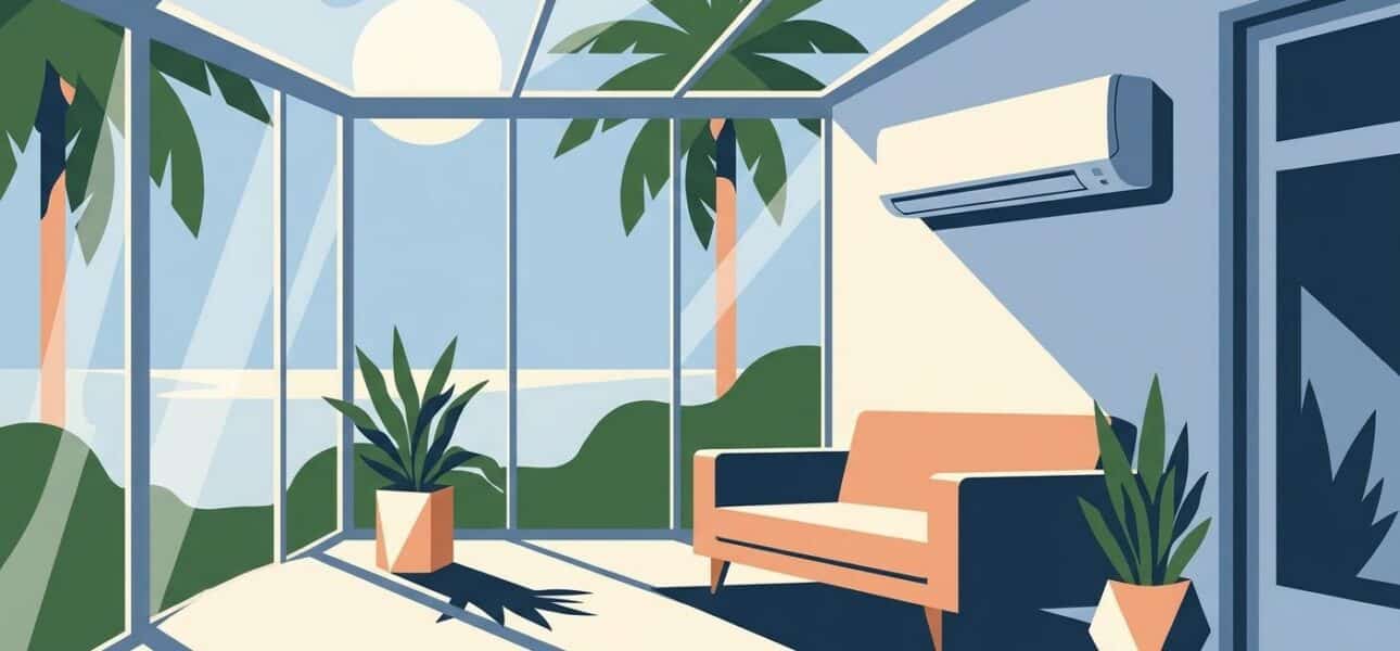 AC solutions for enclosed lanais and Florida sunrooms
