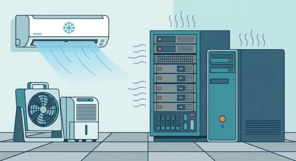 AC solutions for home server rooms and heavy equipment