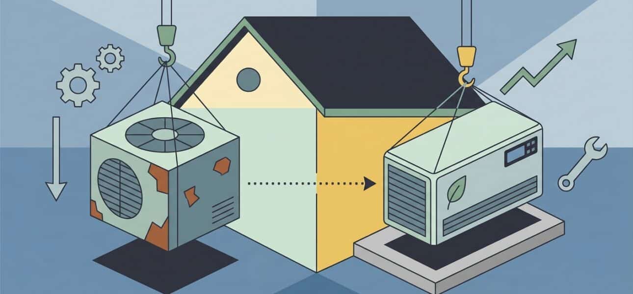 AC system replacement for aging HVAC units