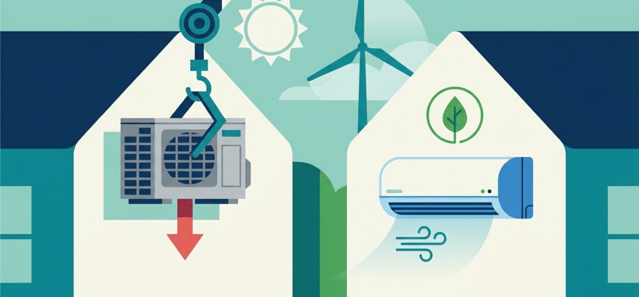 AC system replacement for energy efficiency upgrades