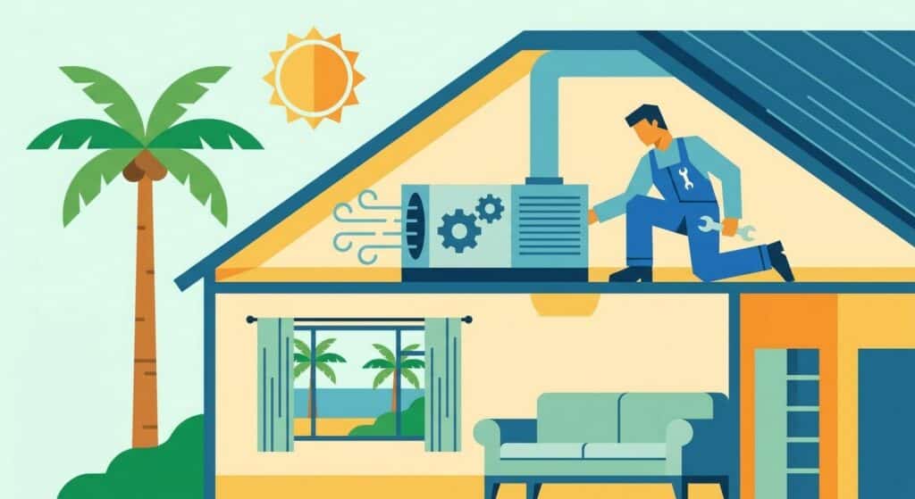 Attic air handler repair for South Florida homes
