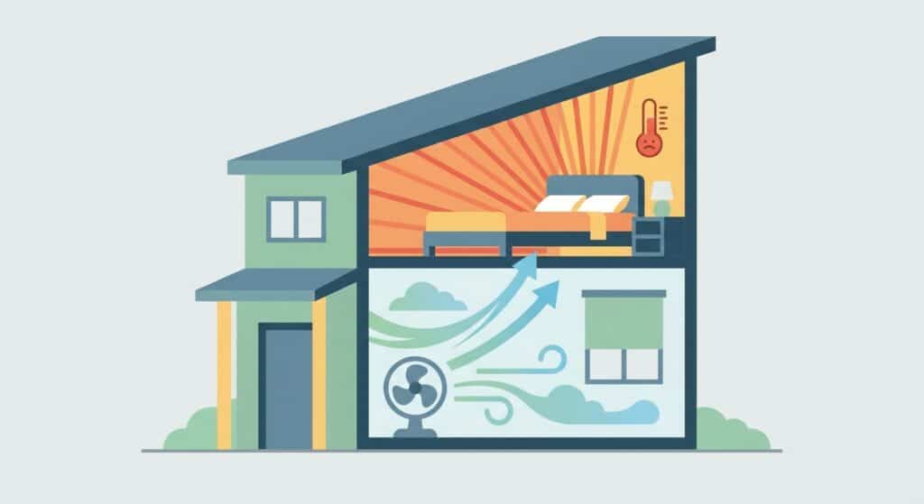 How to keep upstairs bedrooms cool in a two-story home