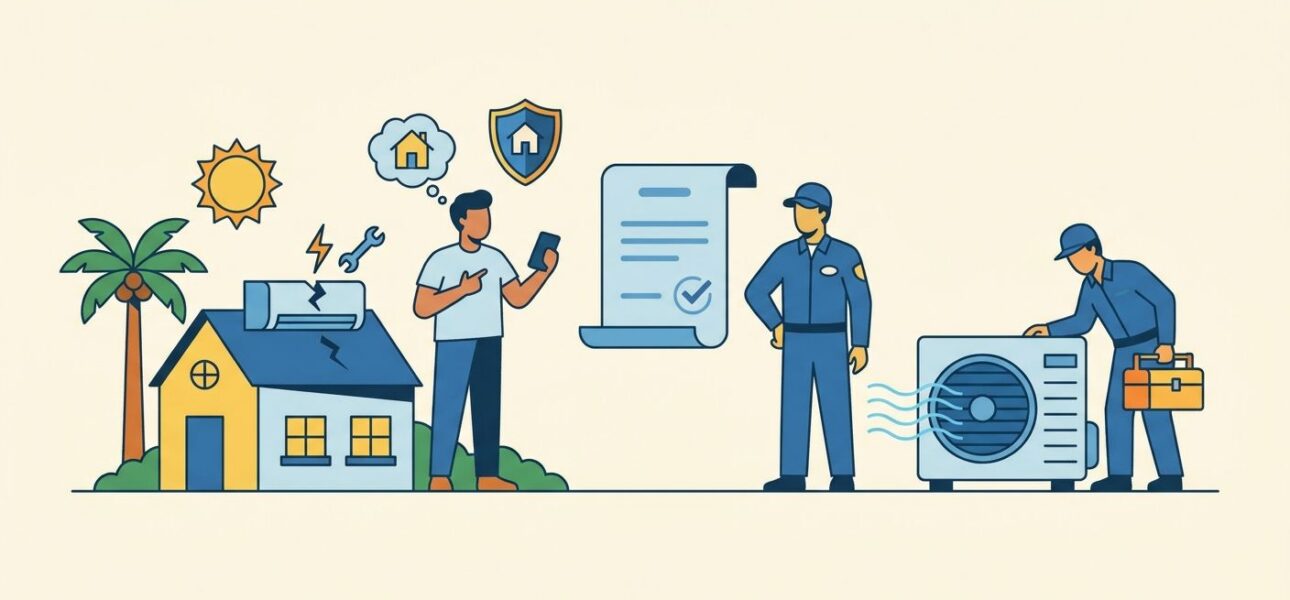How to use a home warranty for AC repair in Florida