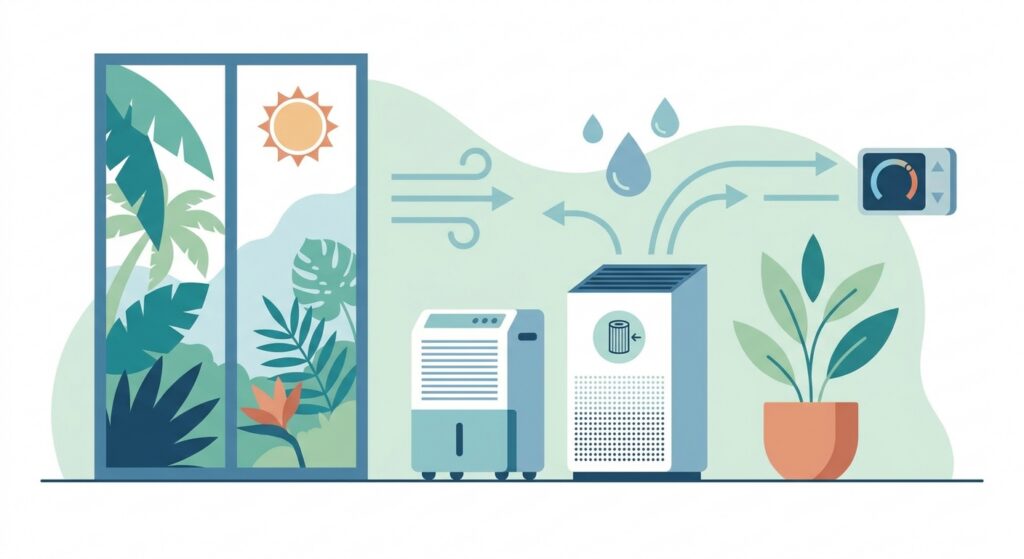 Indoor air quality solutions for humid climates