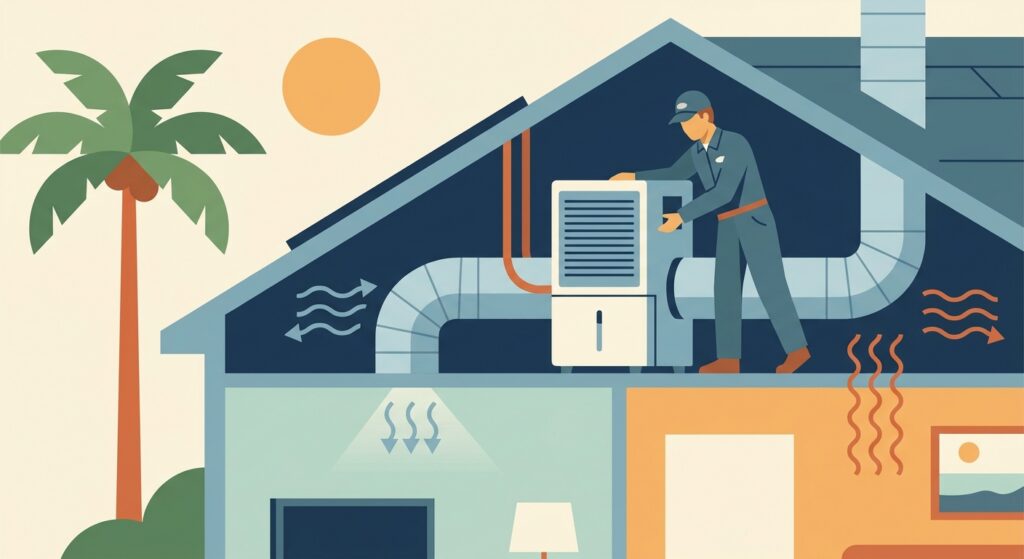 Whole home dehumidifier installation for Florida homes