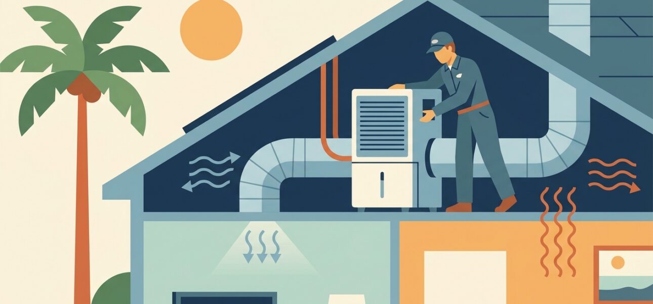 Whole home dehumidifier installation for Florida homes