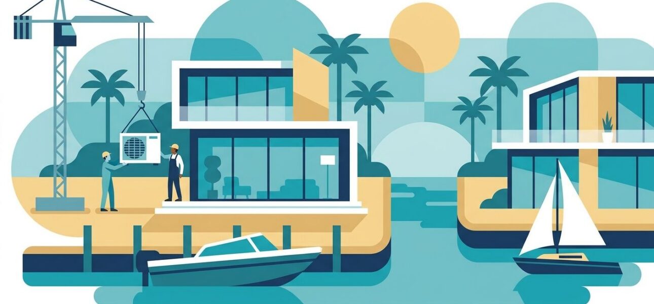 AC installation for waterfront and canal-front homes
