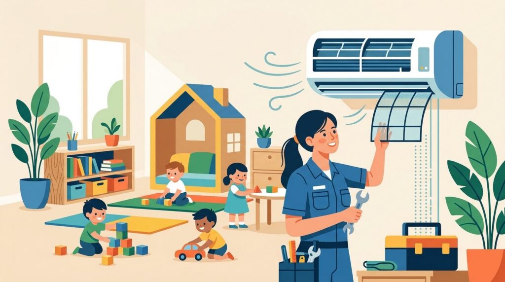 AC maintenance for home daycares and in-home businesses