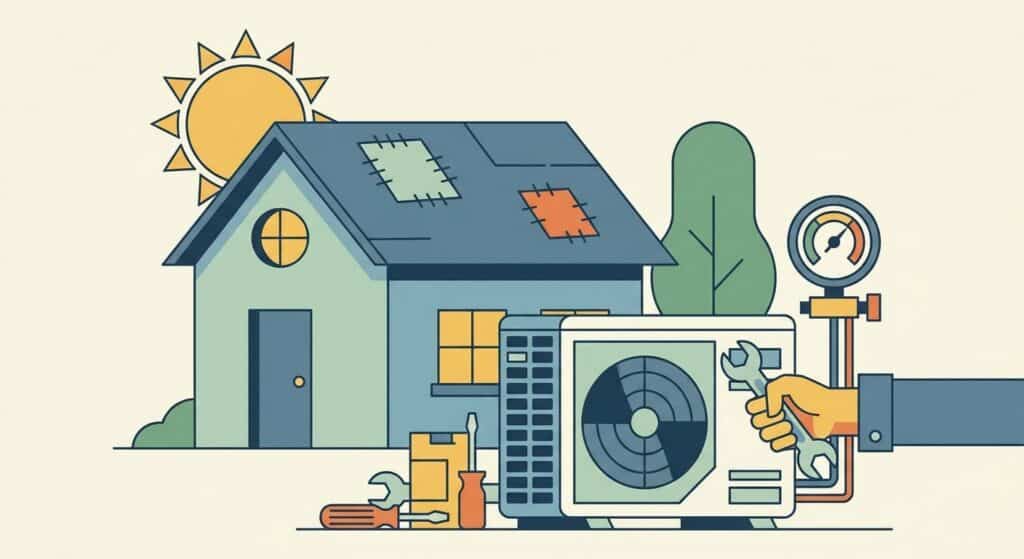 AC maintenance for homes after hurricane roof repairs