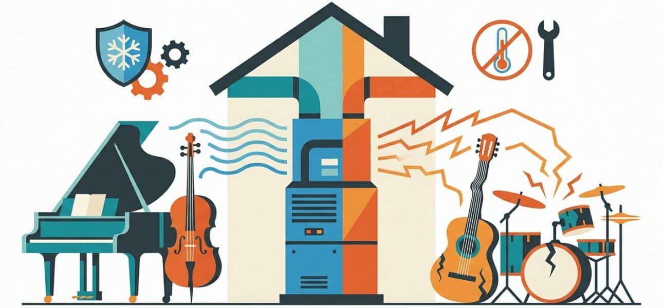 AC maintenance for homes with pianos and instruments