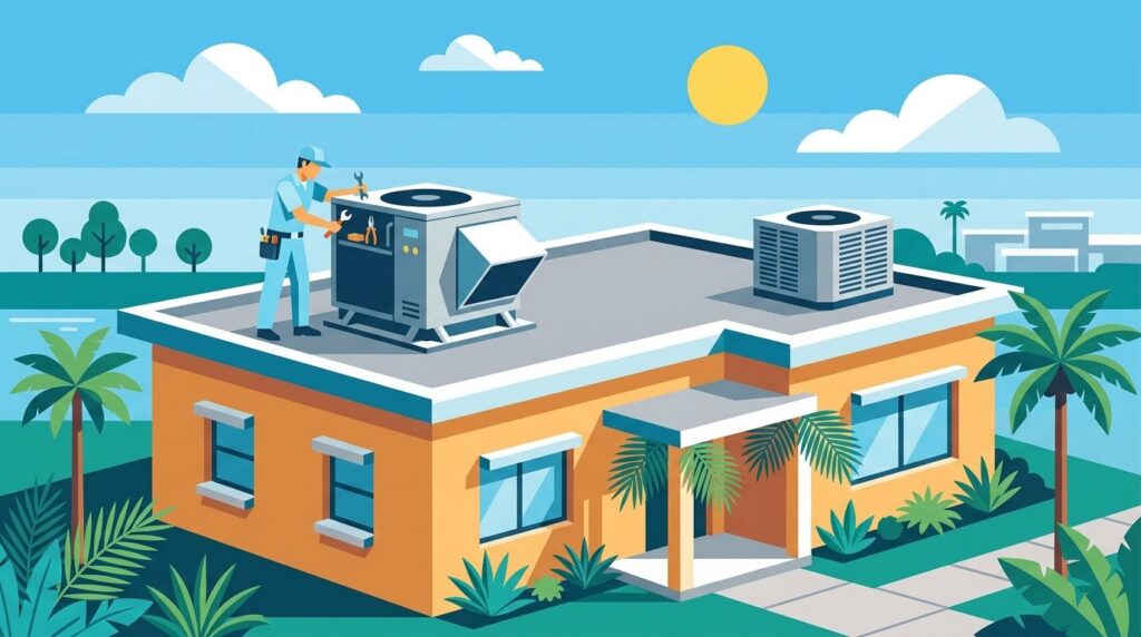 AC repair for Florida homes with flat roofs
