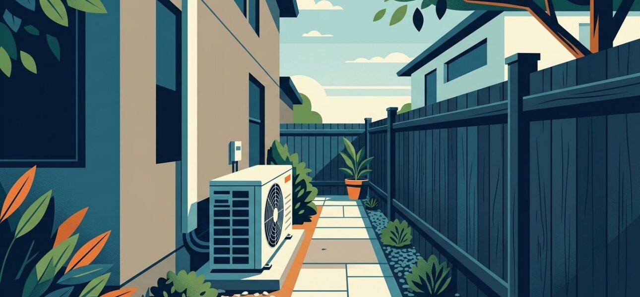 Best AC unit placement options for narrow side yards