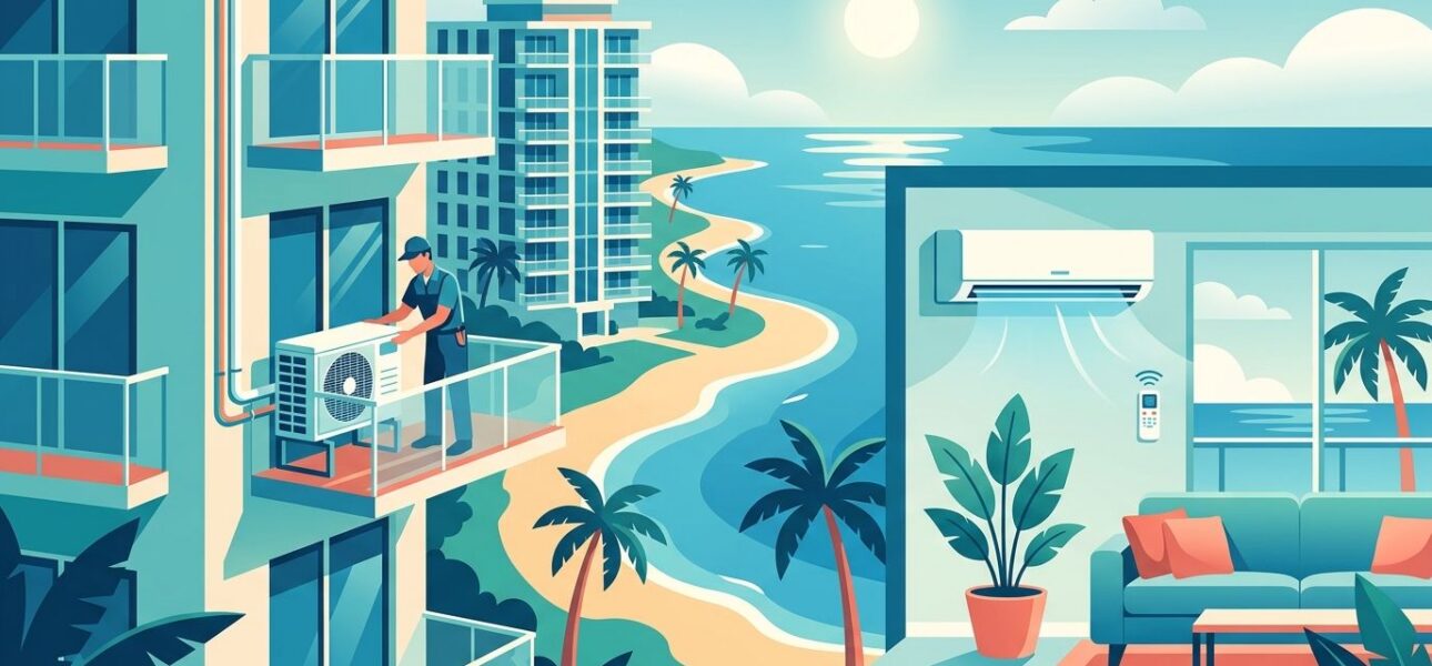 Ductless mini-split installation for South Florida condos