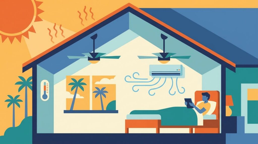 How to cool a converted attic bedroom in Florida
