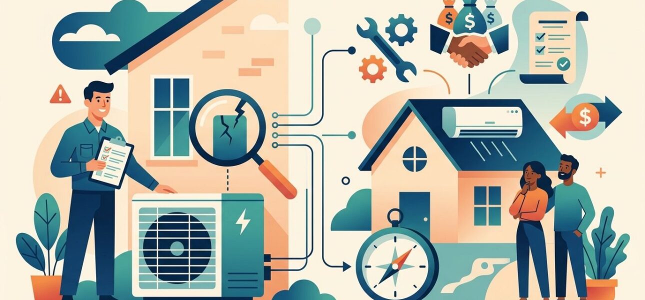 How to handle AC issues found during a home inspection