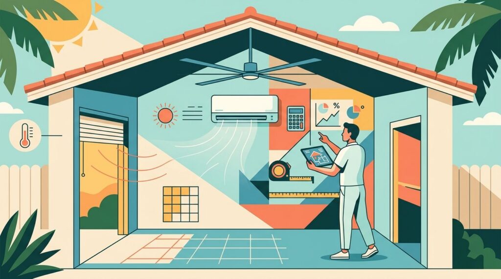How to size a ductless mini-split system for a Florida garage
