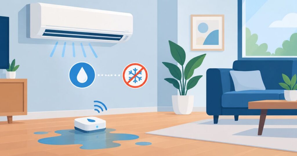 Automatically shut off your AC when a leak sensor detects water