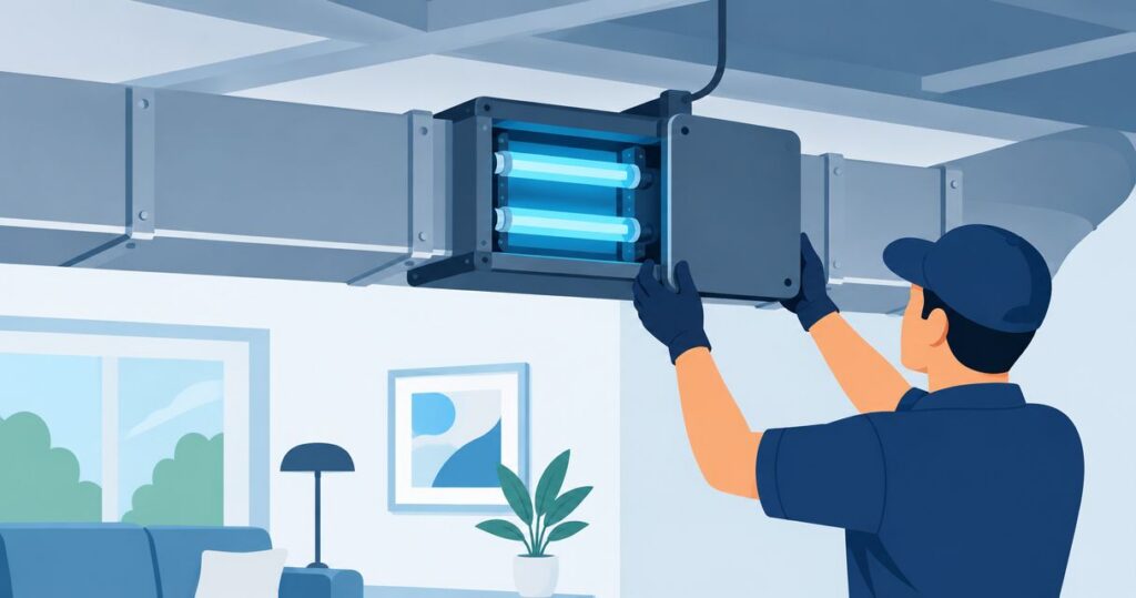 How to connect a UV air purifier to your AC ductwork